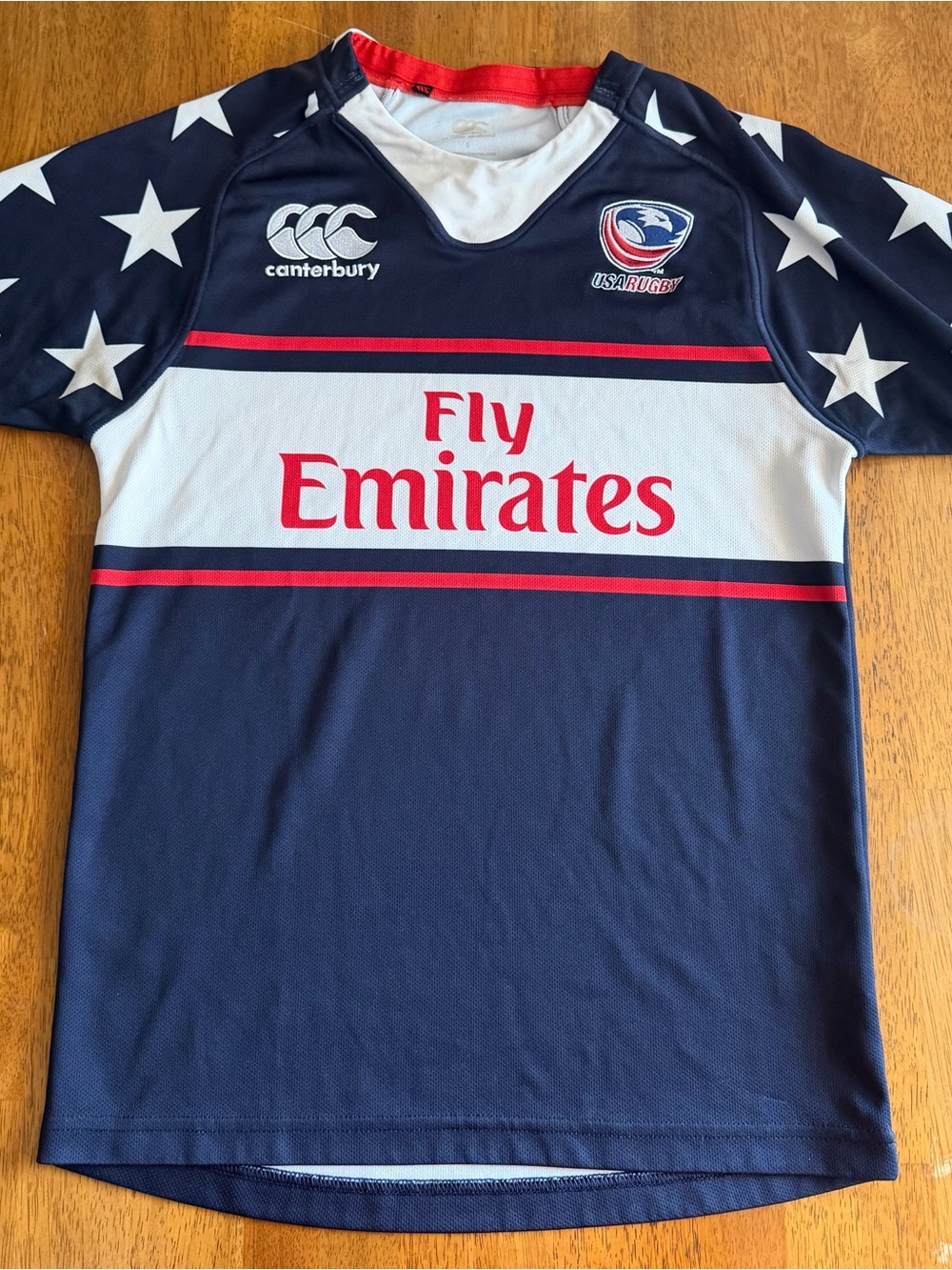 Canterbury USA Rugby Navy & White Fly Emirates Jersey
